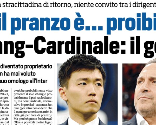 Euroderby Inter Milan Zhang Cardinale